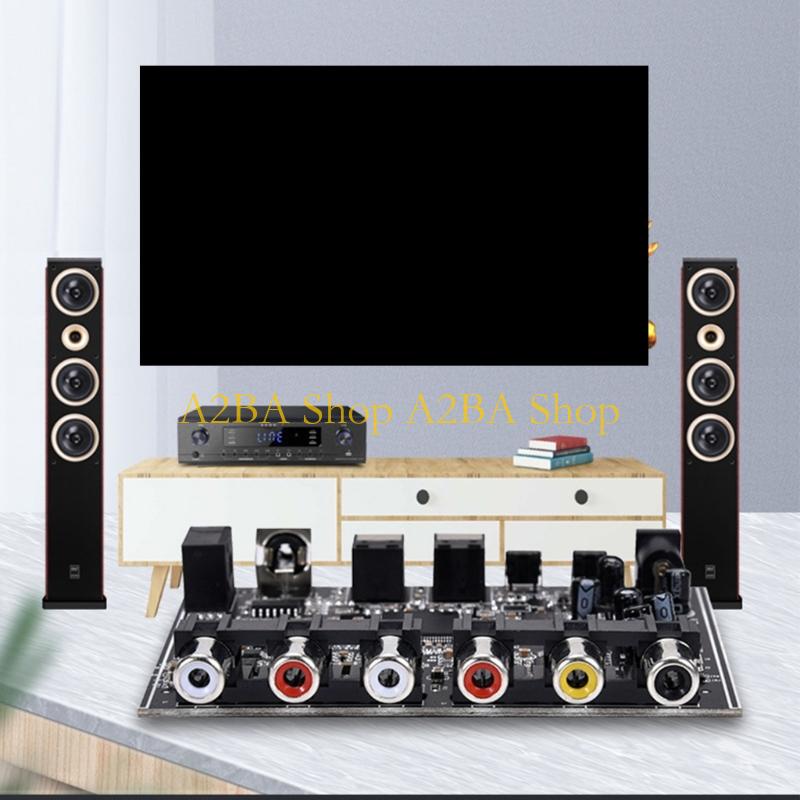 Surround Sound Decoder - ตัวแปลงรูปแบบเสียง A2BA พร้อมอินพุตโคแอกเชียลและสเตอริโอแบบภาพสำหรับเอาต์พุต 5.1