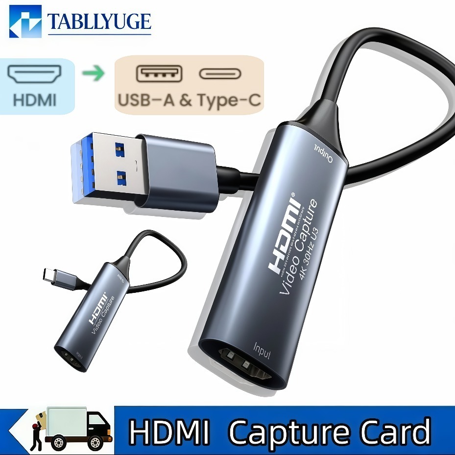 Home Cinema Usb - การ์ดจับภาพวิดีโอ USB-C 2.0/3.0 HDMI รองรับการจับภาพวิดีโอ 4K1080