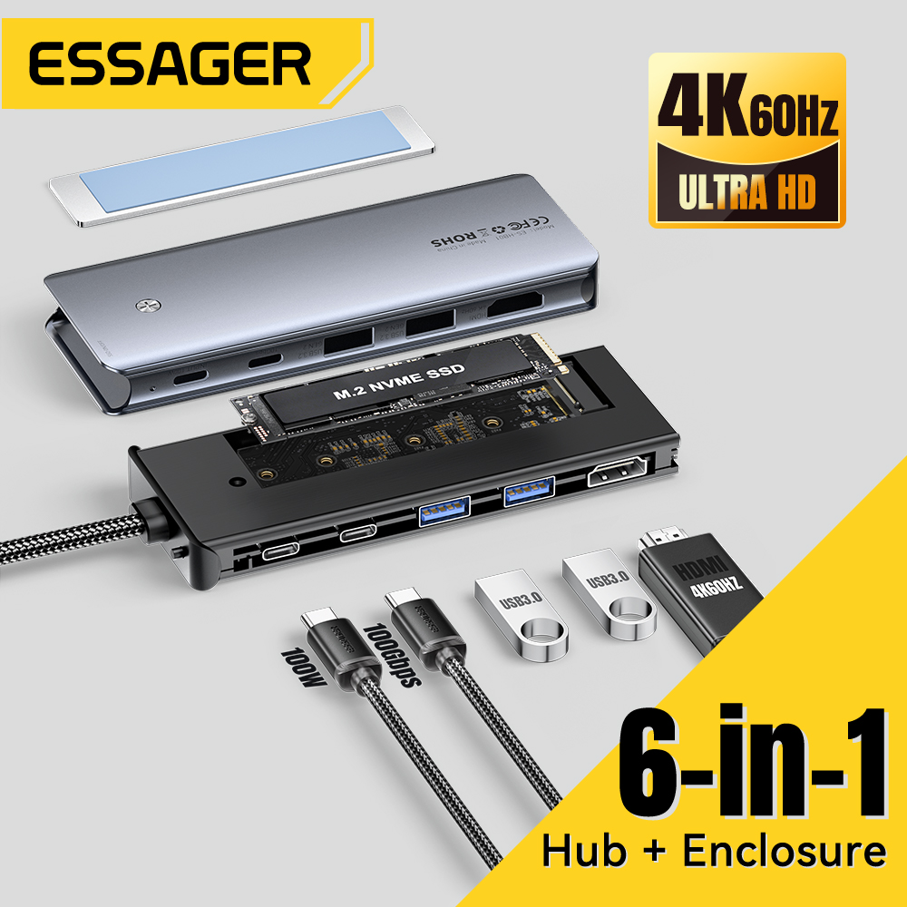 Home Cinema Usb - Essager USB C Hub พร้อม M.2
