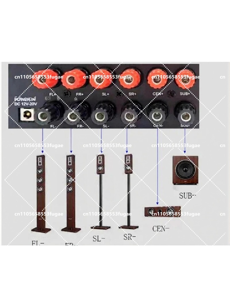 Surround Sound Decoder - ตัวถอดรหัสเสียง HDMI 5.1 แชนแนล, เครื่องขยายเสียงระบบเสียงรอบทิศทางพร้อมพอร์ต USB,