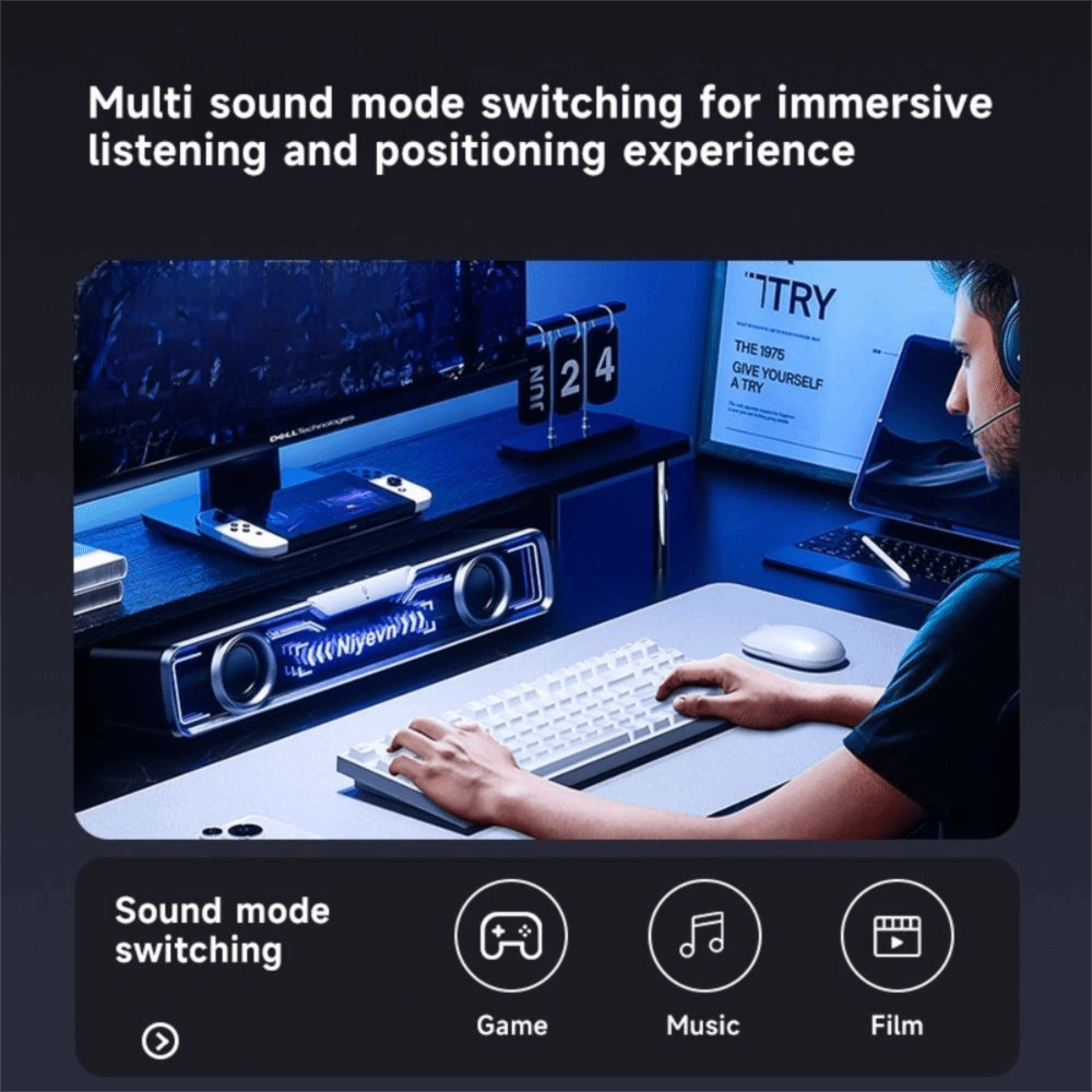 ลำโพงคอมพิวเตอร์ตั้งโต๊ะแบบใช้ - Soundbar Bluetooth Home บทวิจารณ์และราคา