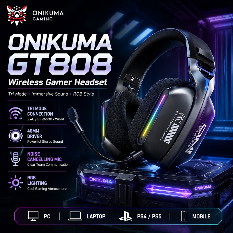 หูฟังเกมมิ่งไร้สาย ONIKUMA GT8 - Soundbar Bluetooth Home บทวิจารณ์และราคา