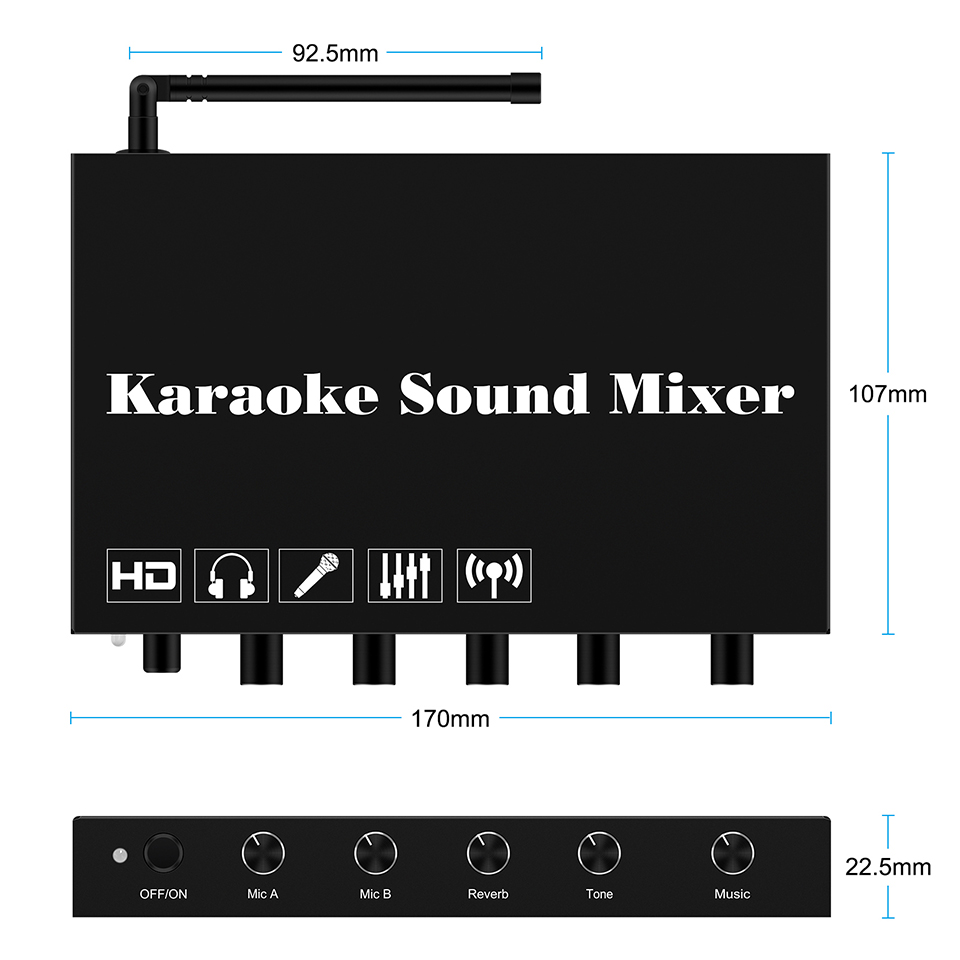 HDMI เครื่องเล่นคาราโอเกะมิกเซ - Soundbar Bluetooth Home บทวิจารณ์และราคา