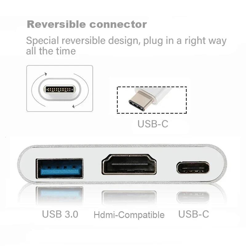 USB-C เป็น HDMI 3 ใน 1 สายแปลง - Home Cinema Usb บทวิจารณ์และราคา