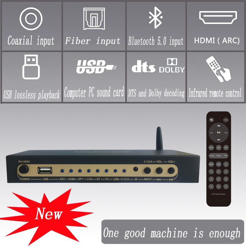 ตัวถอดรหัสเสียงดิจิตอล DTS AC3 - Surround Sound Decoder บทวิจารณ์และราคา