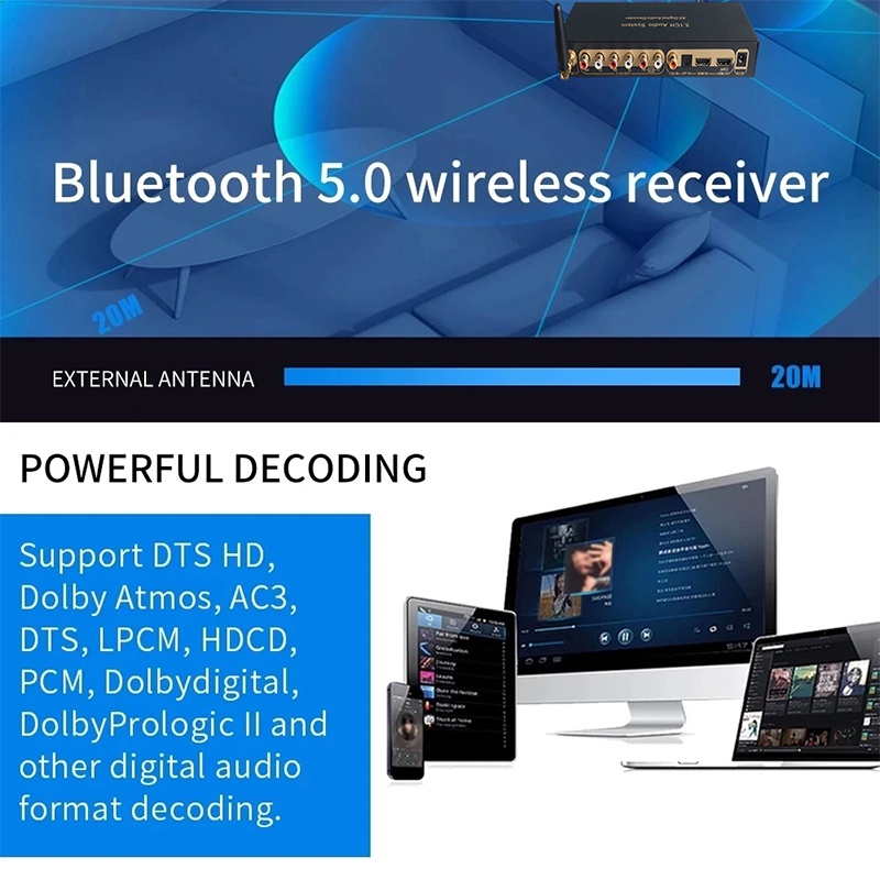ตัวถอดรหัสเสียงดิจิตอล DTS AC3 - Surround Sound Decoder บทวิจารณ์และราคา
