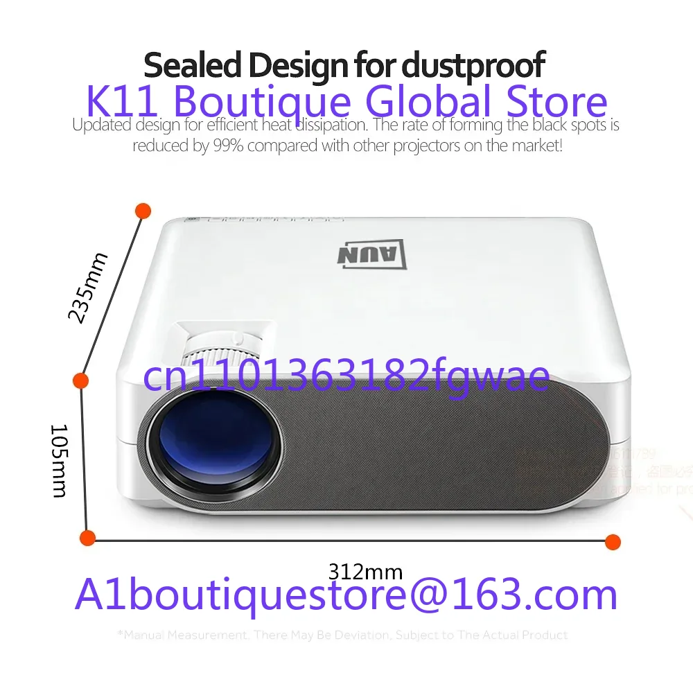 AUN Full HD Android โปรเจคเตอร - Home Cinema Diy บทวิจารณ์และราคา