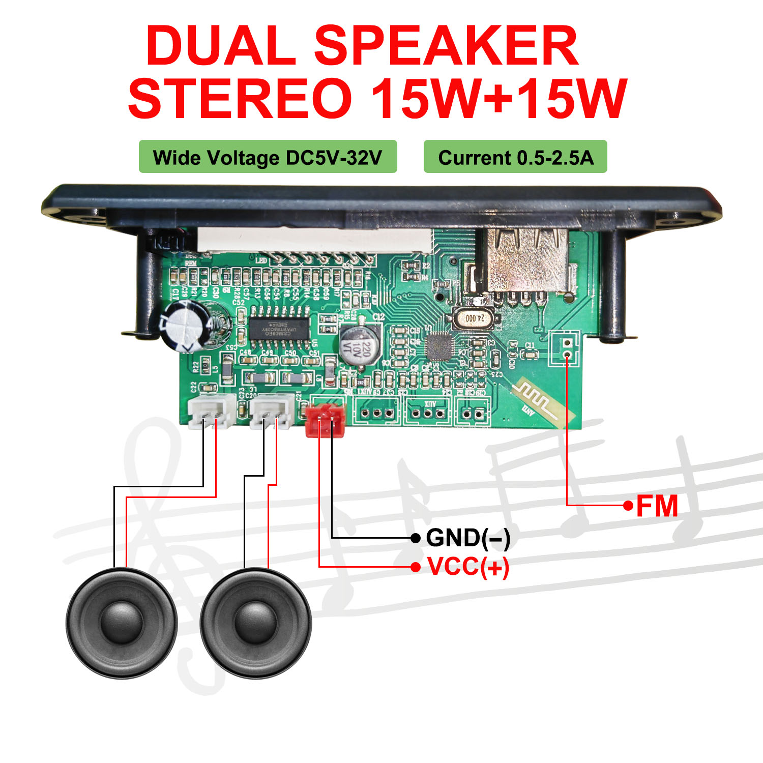 DC 5 V-32 V 30W Bluetooth5.0 เ - Surround Sound Decoder บทวิจารณ์และราคา