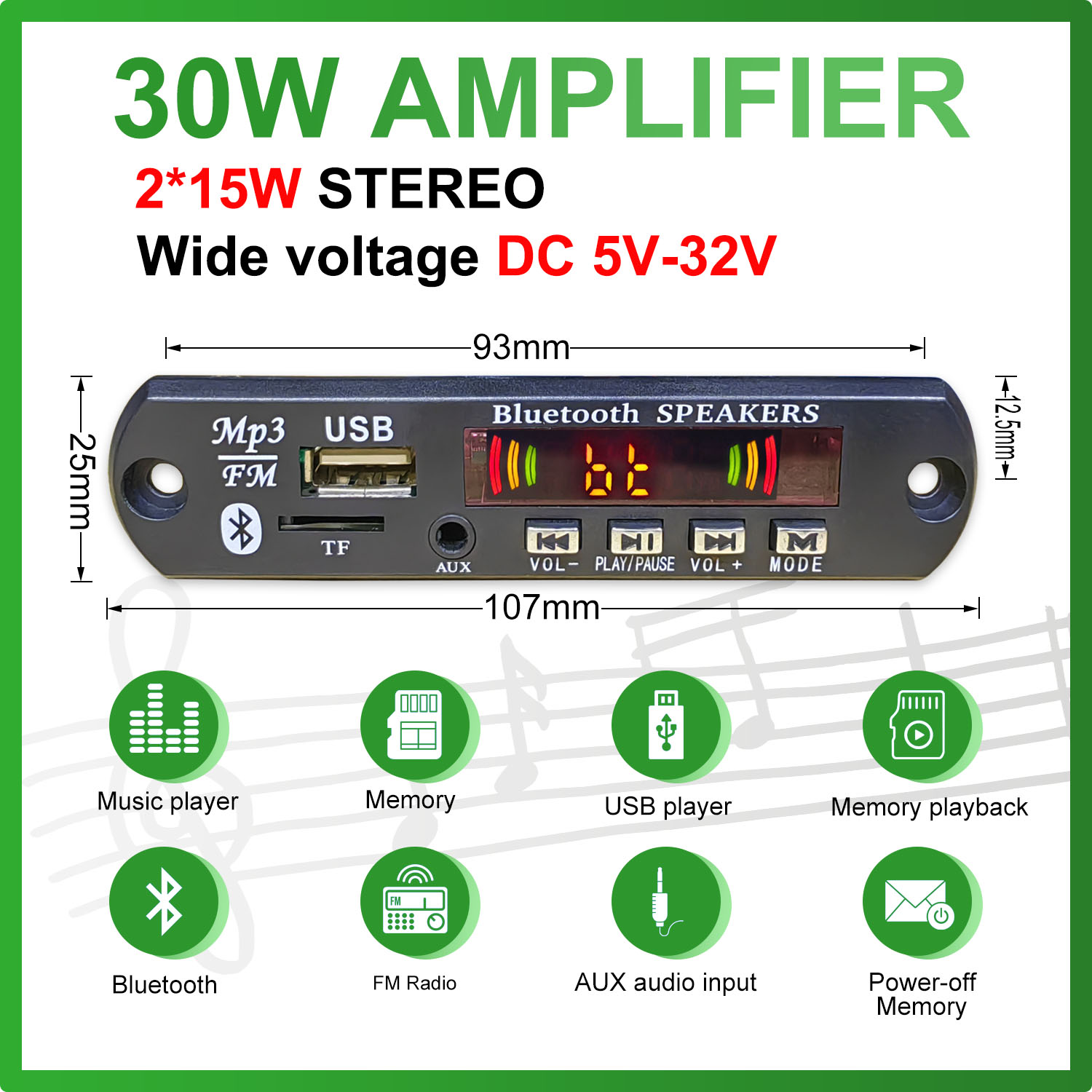 DC 5 V-32 V 30W Bluetooth5.0 เ - Surround Sound Decoder บทวิจารณ์และราคา