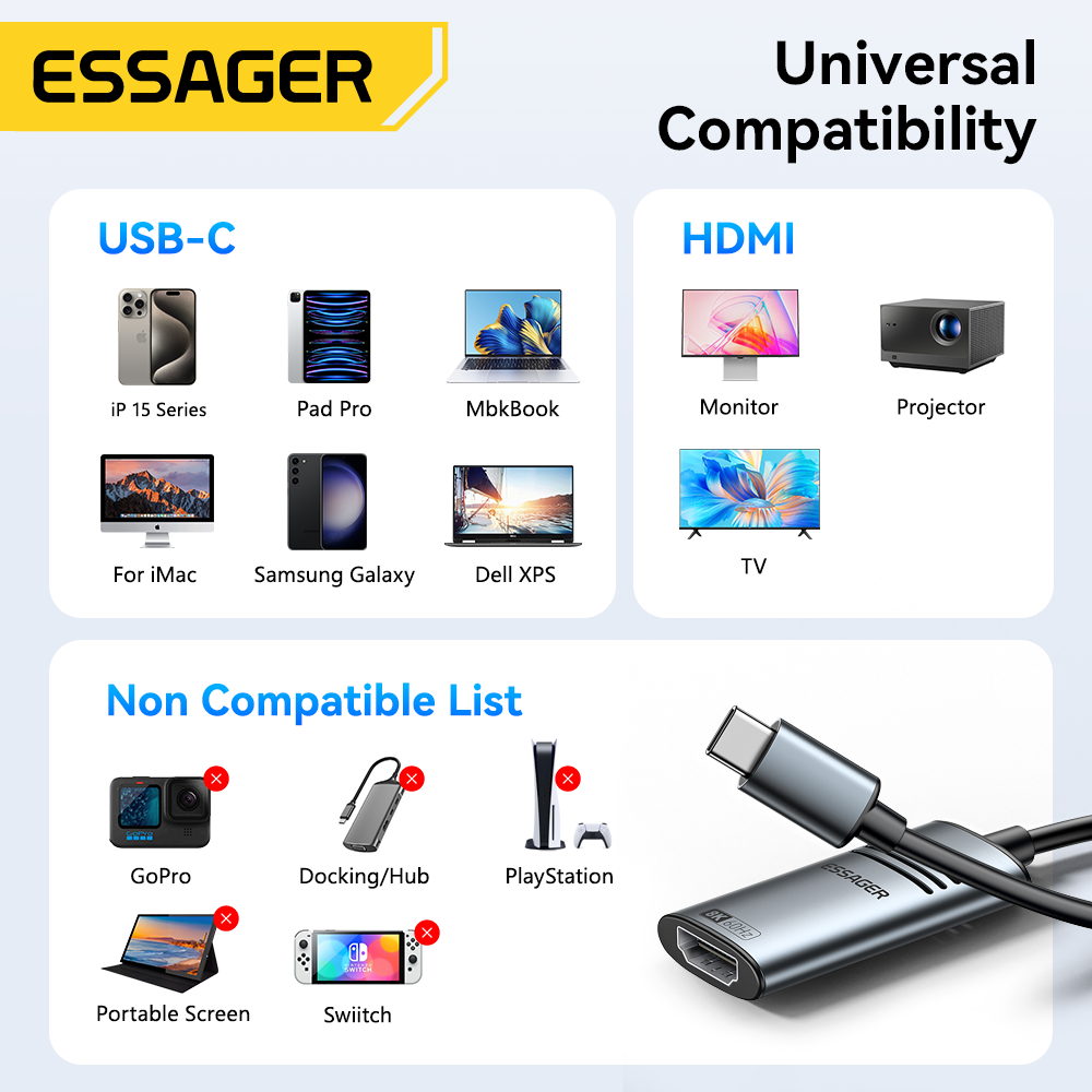 Essager อะแดปเตอร์ HDMI เป็น U - Home Cinema Usb บทวิจารณ์และราคา