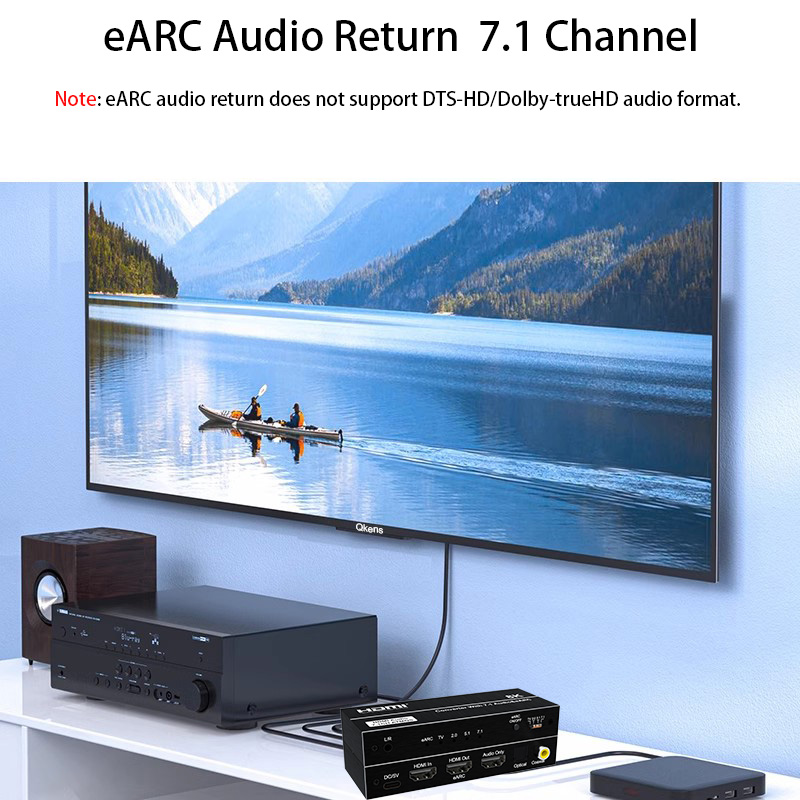 8K HDMI EARC กลับ Audio Extrac - Surround Sound Decoder บทวิจารณ์และราคา